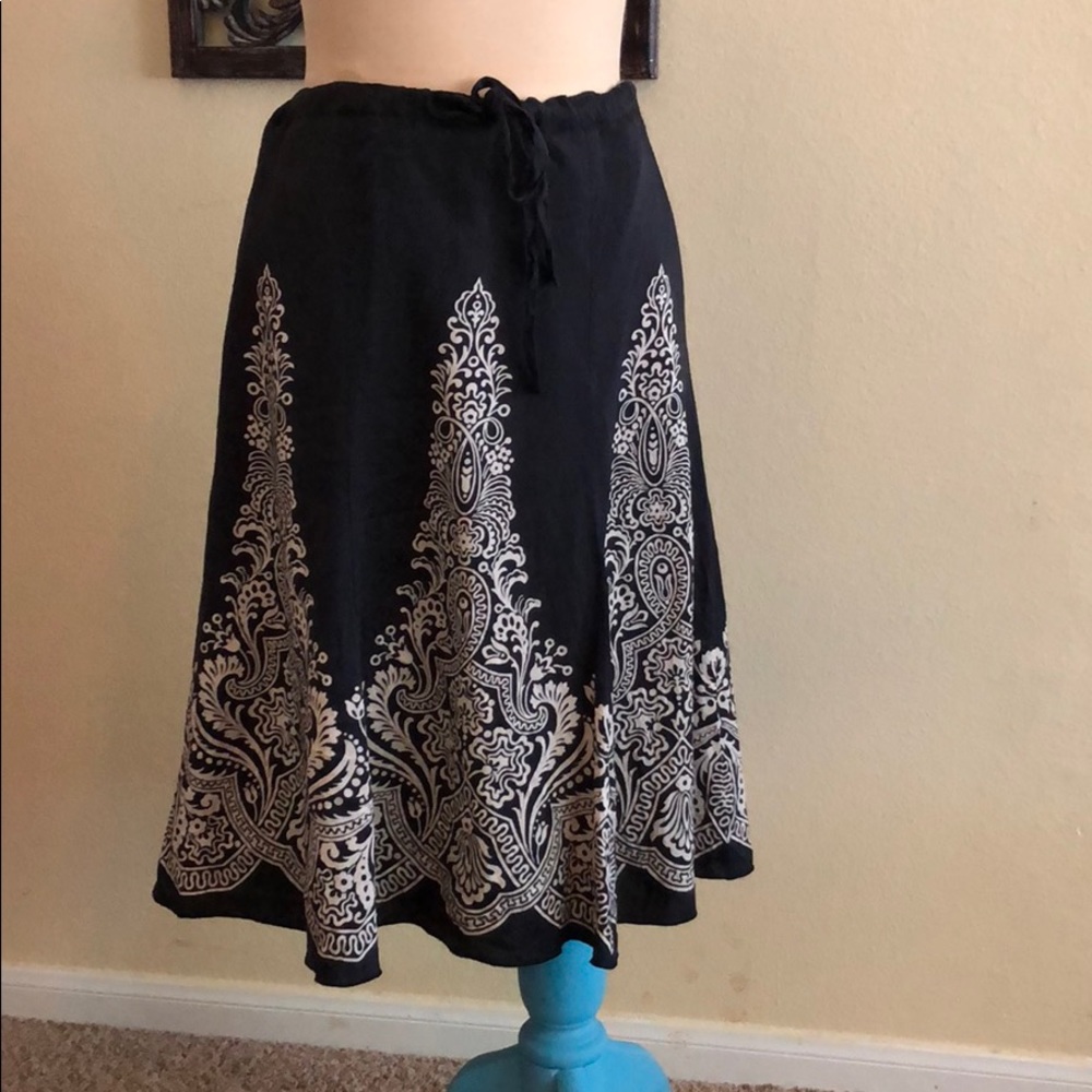 Silk Midi Skirt